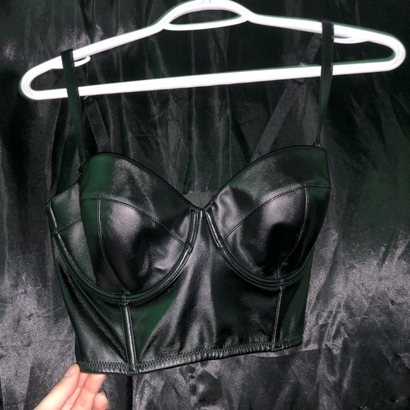 Victoria's Secret Other - VICTORIA SECRET FAUX LEATHER BRALETTE